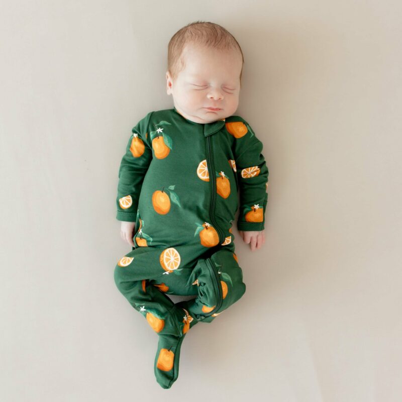 Kyte BABY Zippered Footie in Orange