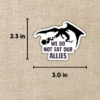 We Do Not Eat Out Allies Sticker Fourth Wing from Wildly Enough