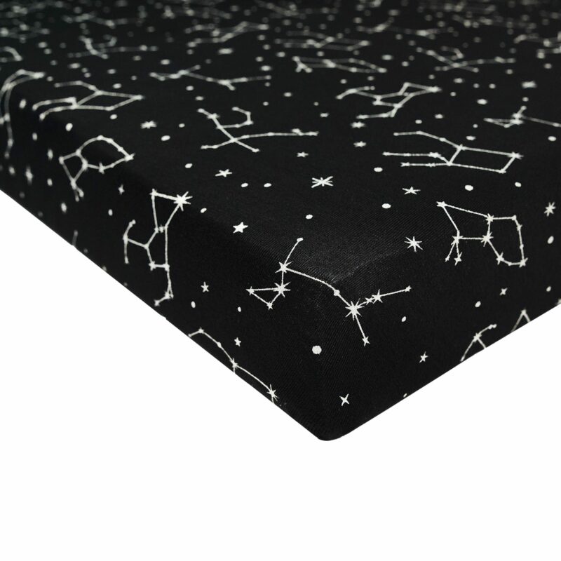 Kyte BABY Crib Sheet in Midnight Constellation