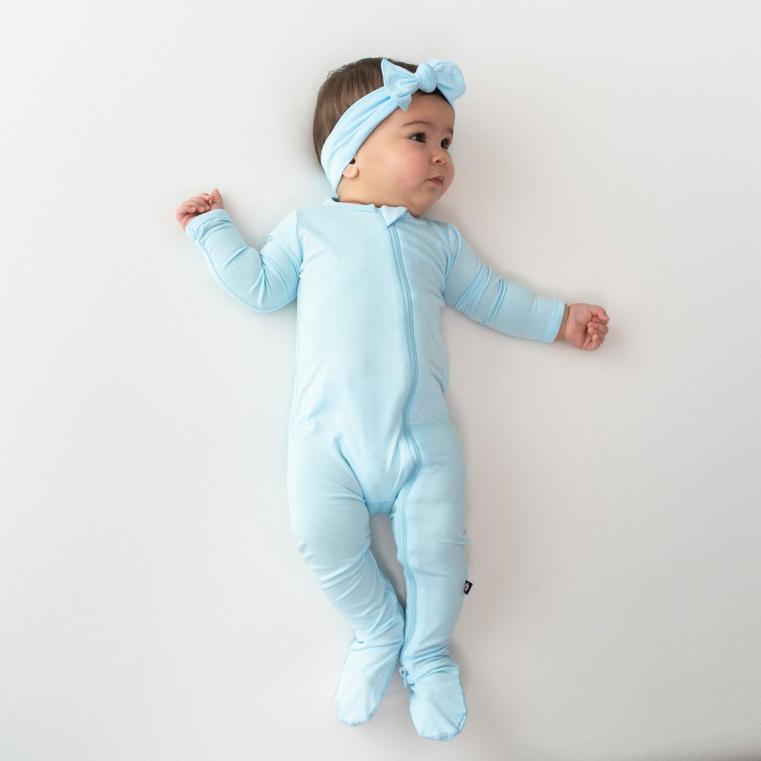 Kyte BABY Zippered Footie in Powder