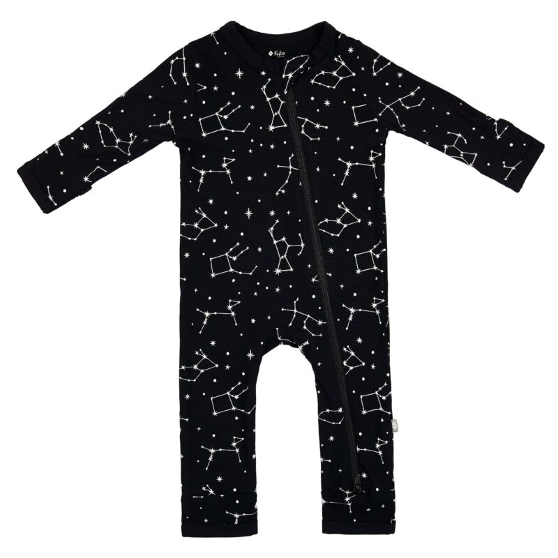 Kyte BABY Zippered Romper in Midnight Constellation