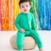 Birdie Bean Gumdrop Green Bamboo Viscose Convertible Romper