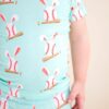 Baseball Bunnies Bamboo Viscose Two Piece Pajama Set from Birdie Bean