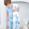 Birdie Bean Blue Bunny Microfiber Stroller Blanket