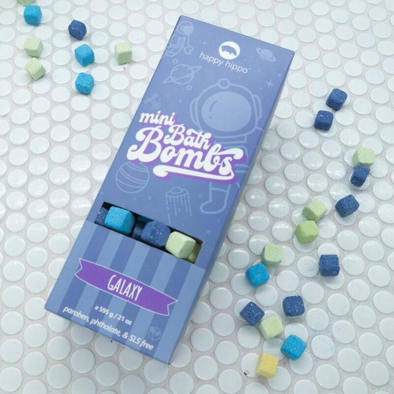 Happy Hippo Bath Galaxy Mini Bubble Bombs Box