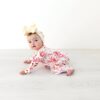 Alma Floral Ruffle Bamboo Viscose Zippered Romper