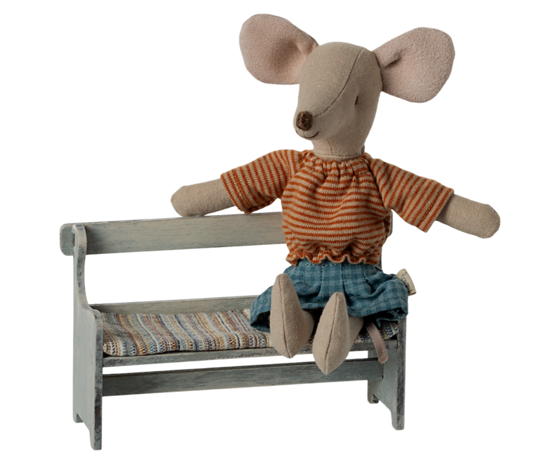 Maileg Bench In Vintage Off White For Mouse