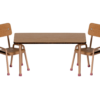 Maileg Table and Chair Set In Dark Powder For Mouse