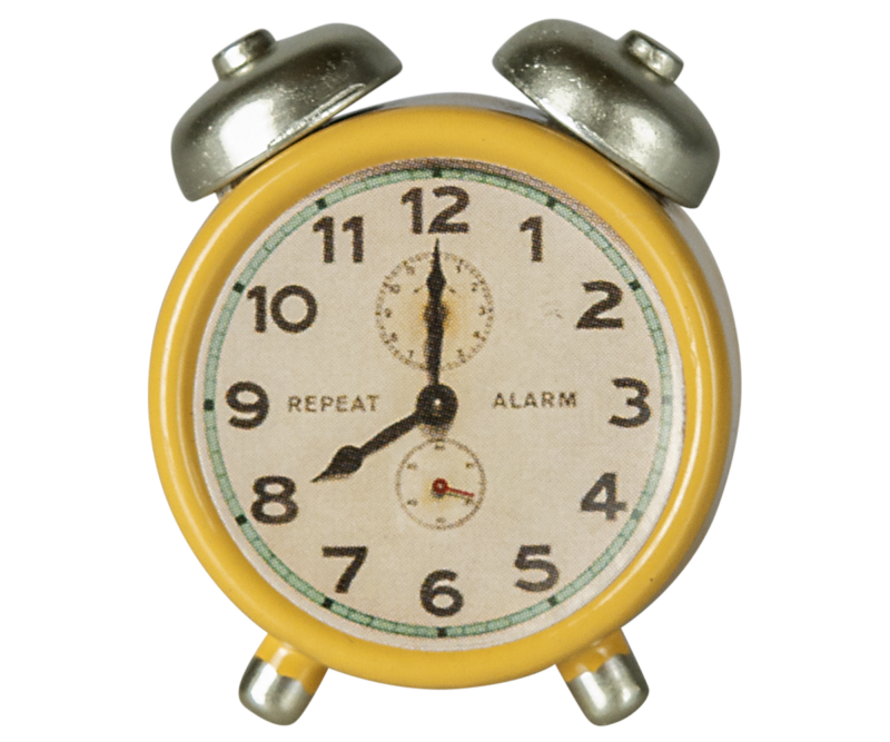 Maileg Alarm Clock In Yellow For Mouse