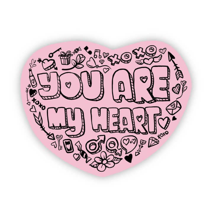 Big Moods You Are My Heart Pink Love Sticker