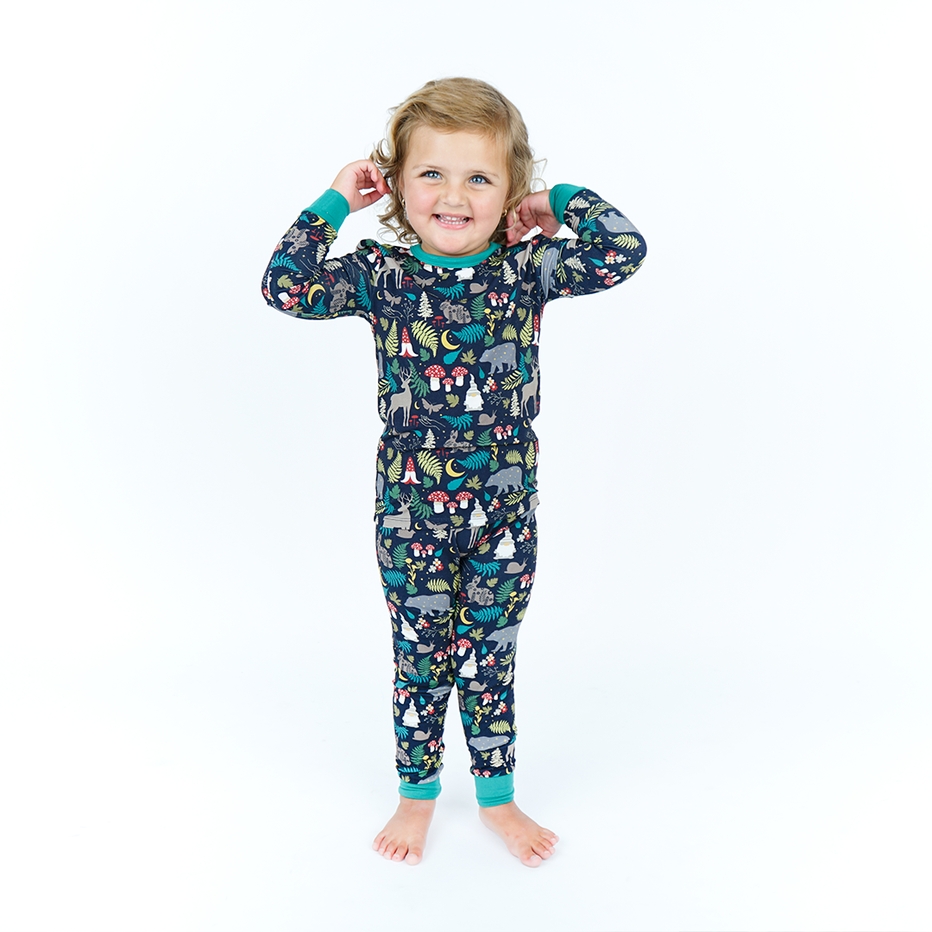 Emerson and Friends Night Forest Bamboo Viscose Pajama Set