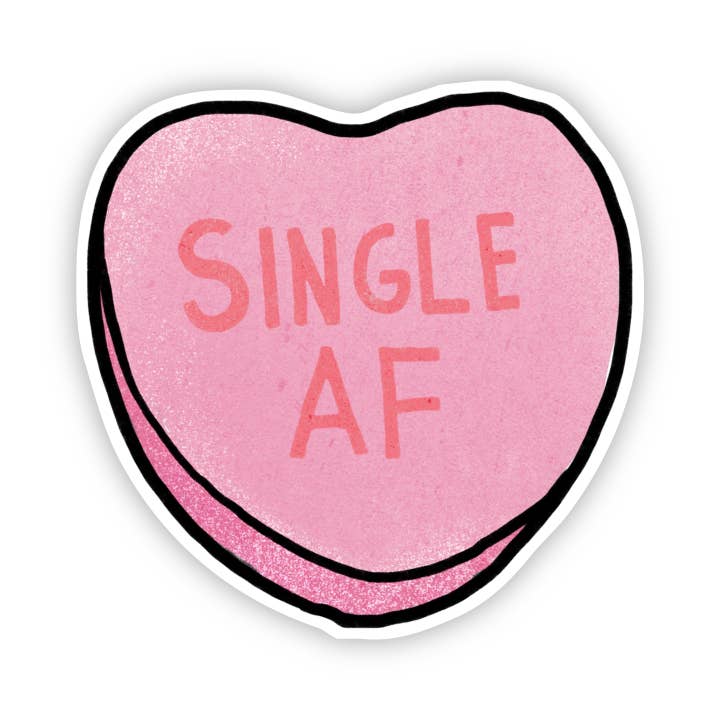 Big Moods Single AF Heart Sticker