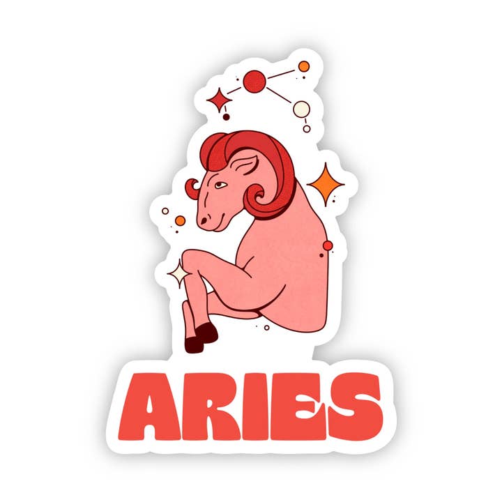 Big Moods Aries Zodiac Sign Sticker