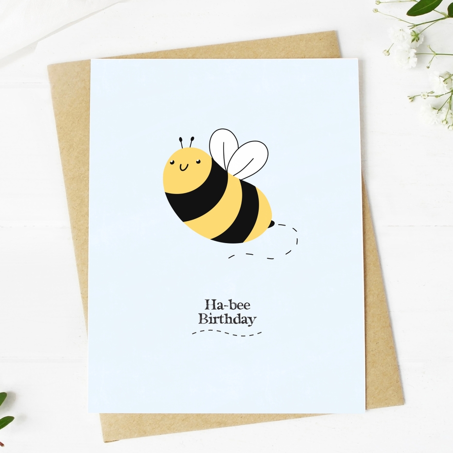 Big Moods Ha-Bee Birthday Greeting Card