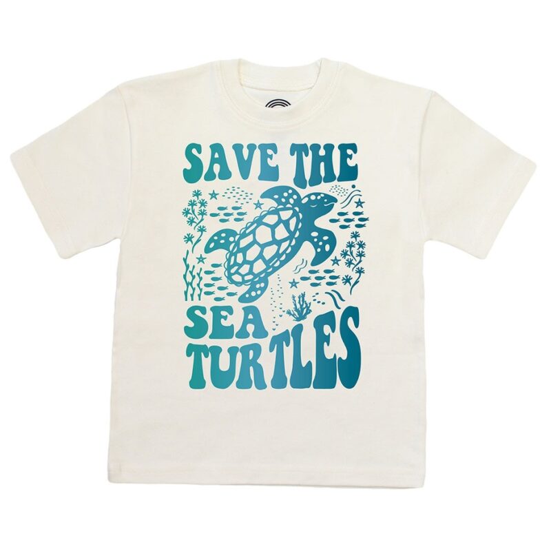 Emerson and Friends Save The Sea Turtles Ocean Conservation Cottton T-Shirt