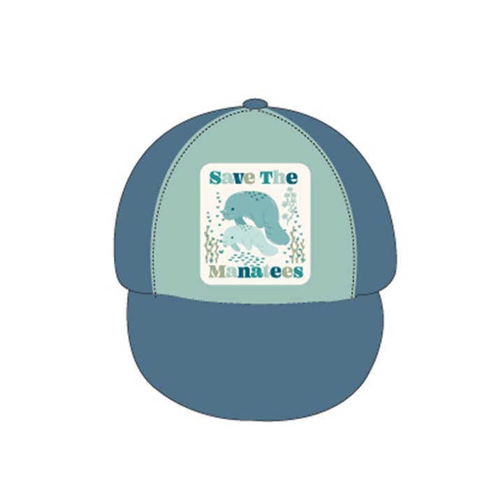 Emerson and Friends Save The Manatees Ocean Consevation Snapback Hat