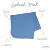 Solid Dusty Blue Minimalist Splash Mat from BapronBaby