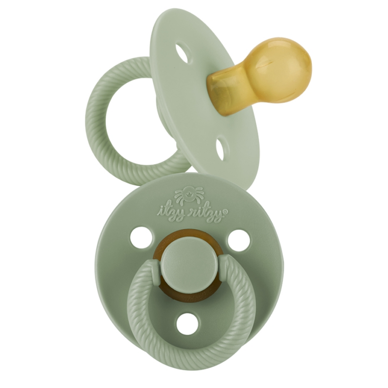 Itzy Ritzy Itzy Soother Natural Rubber Pacifier Set in Agave and Succulent