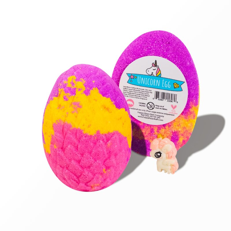 Unicorn Egg  Bath Bomb with Toy made by Happy Hippo Bath