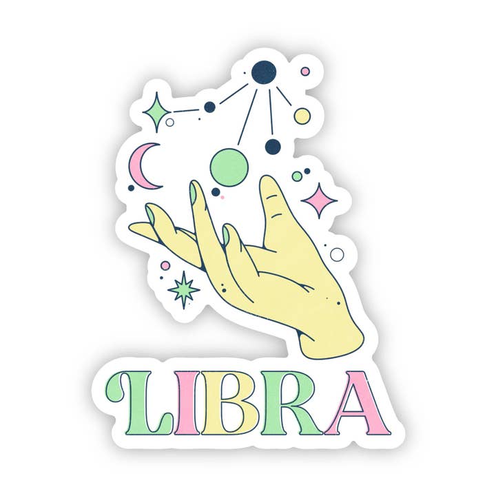 Big Moods Libra Zodiac Sign Sticker