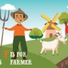 F Is For Farm Board Book made by