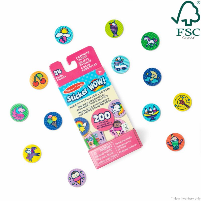 Sticker WOW! Mini Activity Pad With Refill Stickers - Favorite Things from Melissa & Doug