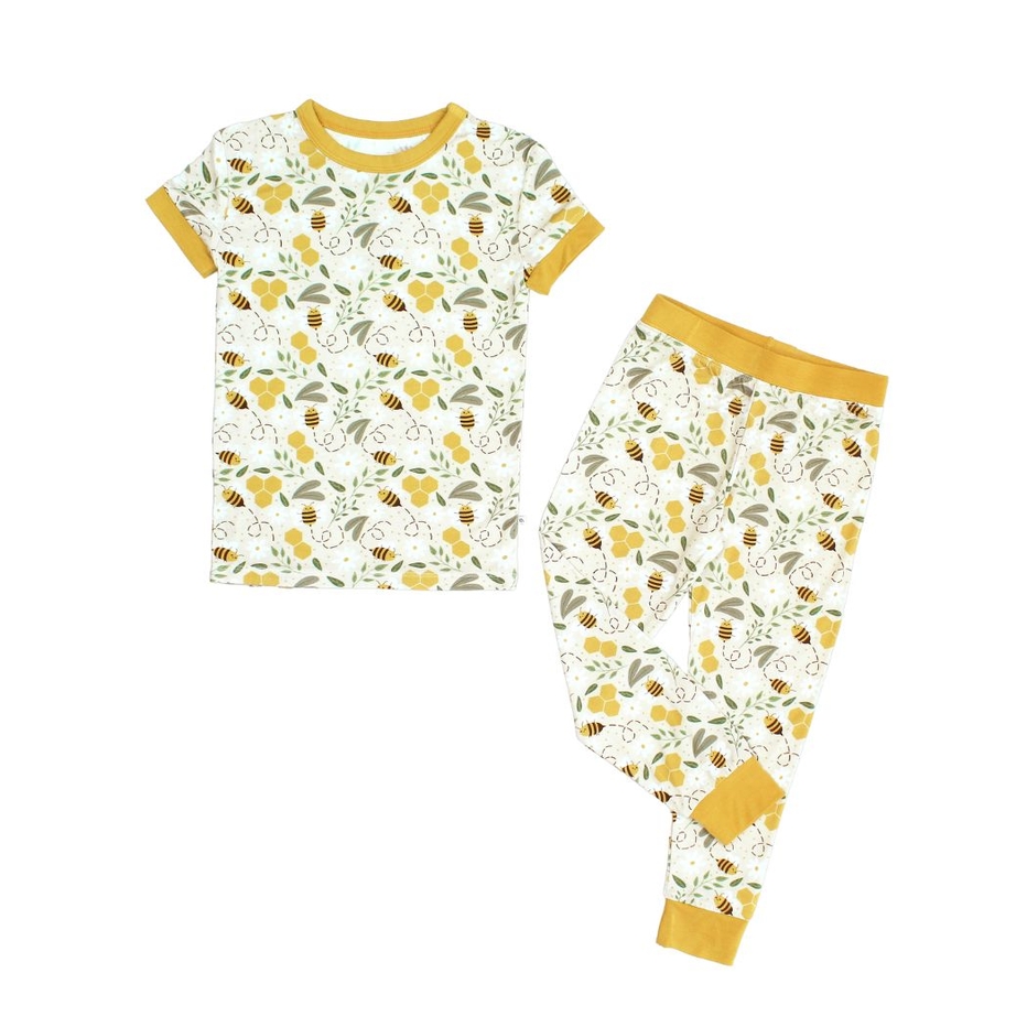 Emerson and Friends Happy Honey Bees Bamboo Viscose Short Sleeve Pajama Set