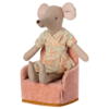 Mouse Folding Chair In Rose made by Maileg