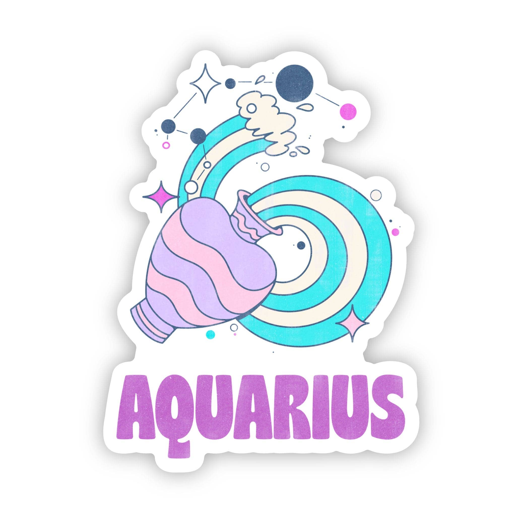 Big Moods Aquarius Zodiac Sign Sticker