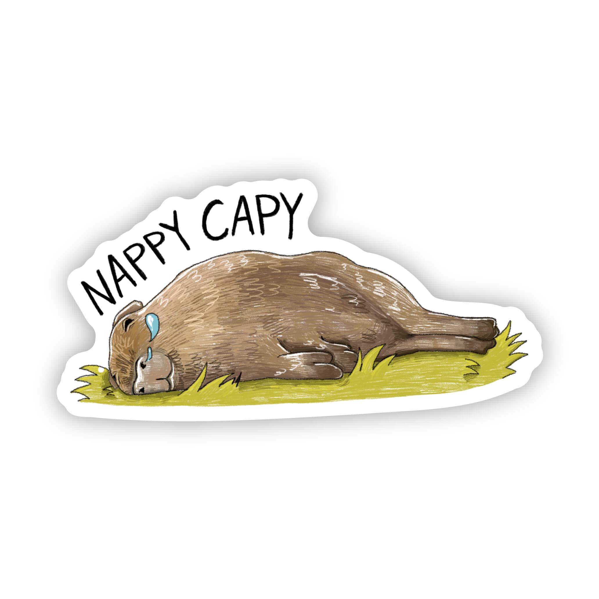 Big Moods Nappy Capy Capybara Sticker