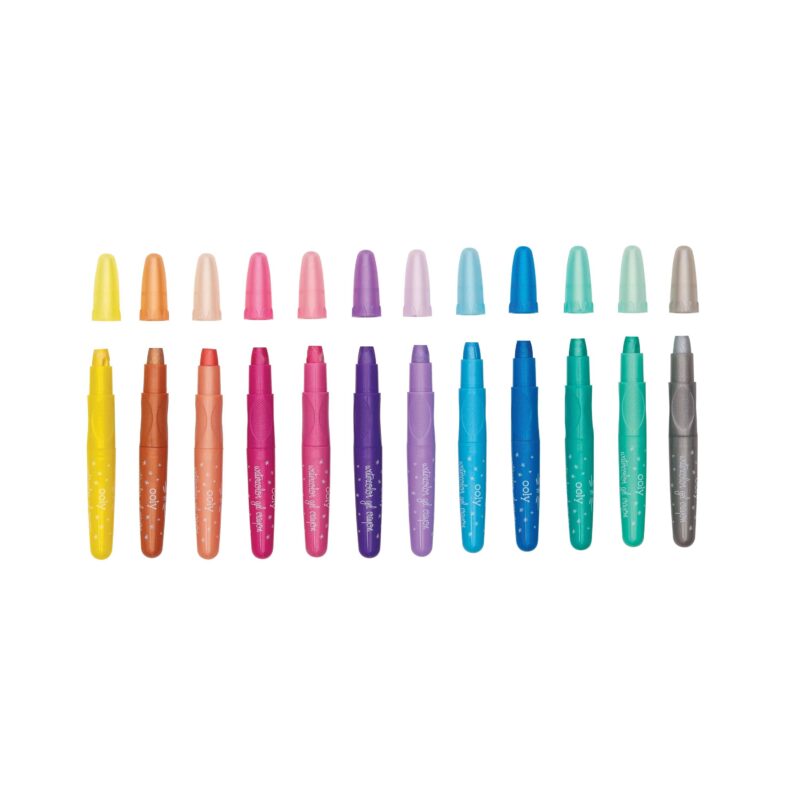 Rainbow Sparkle Metallic Watercolor Gel Crayons - Set of 12 made by OOLY