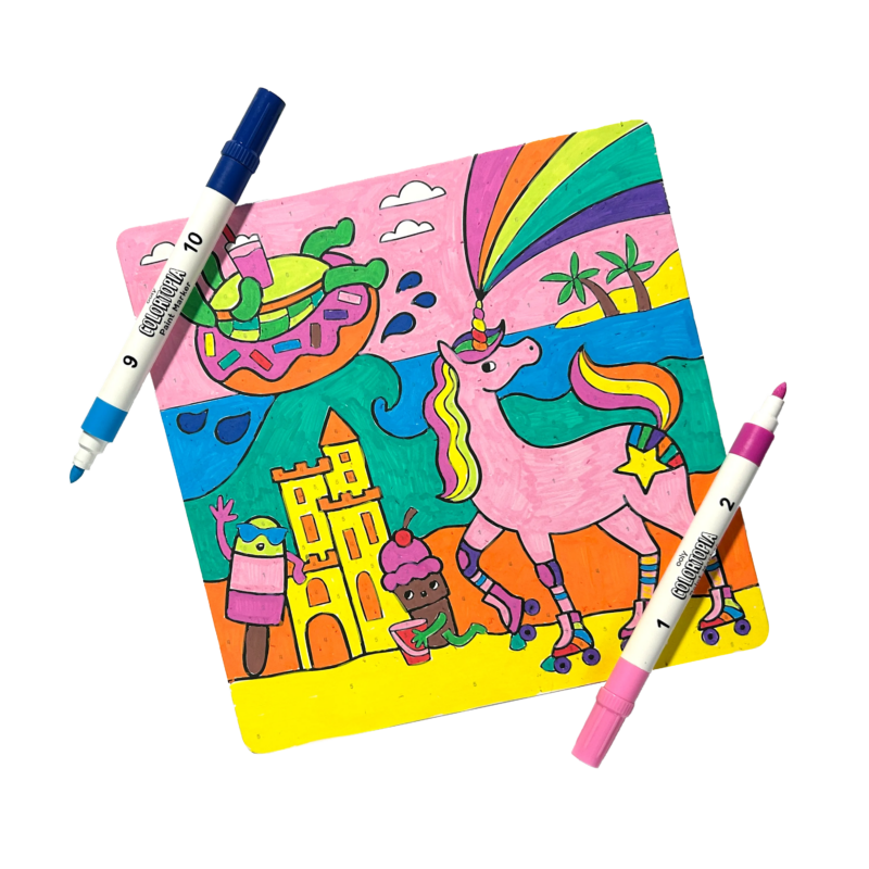 OOLY Colortopia Paint Marker By Number Kit - Unicorn Funland Toys