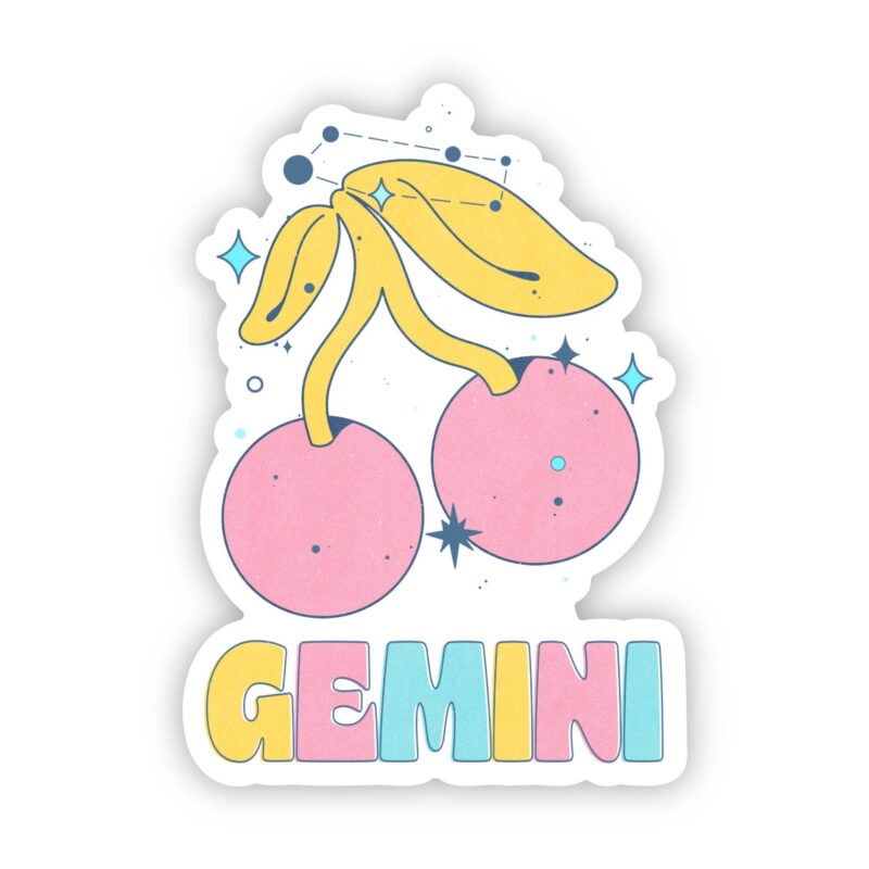 Big Moods Gemini Zodiac Sign Sticker