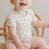 Quincy Mae Bamboo Short Sleeve Bodysuit In Bloom