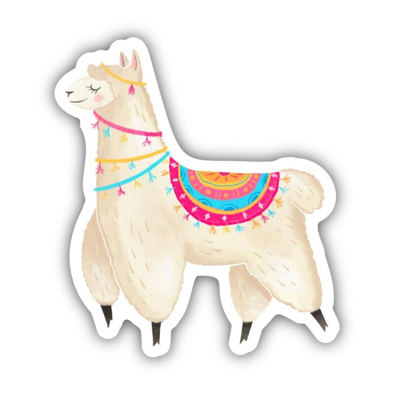 Big Moods Cute Llama Sticker