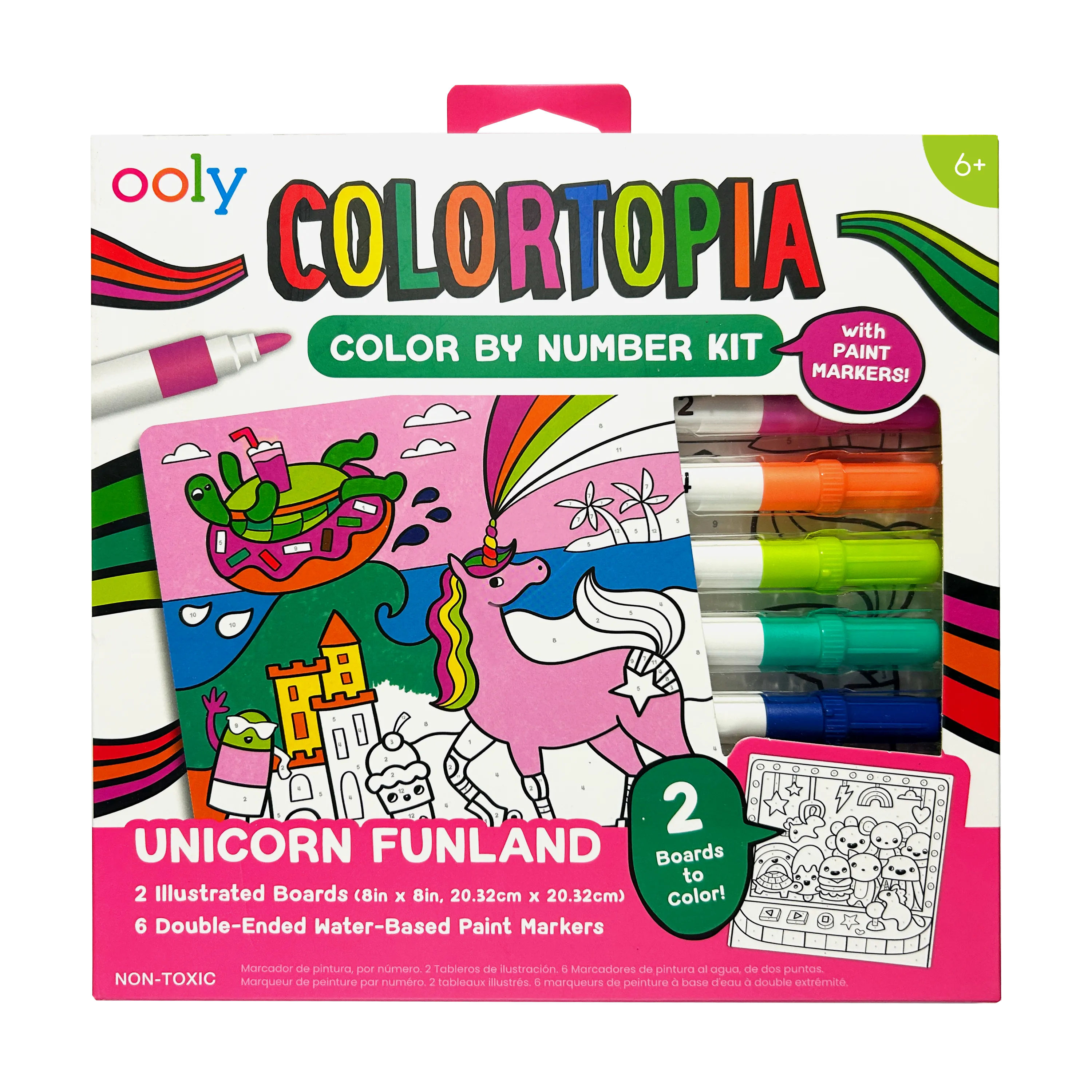 OOLY Colortopia Paint Marker By Number Kit - Unicorn Funland