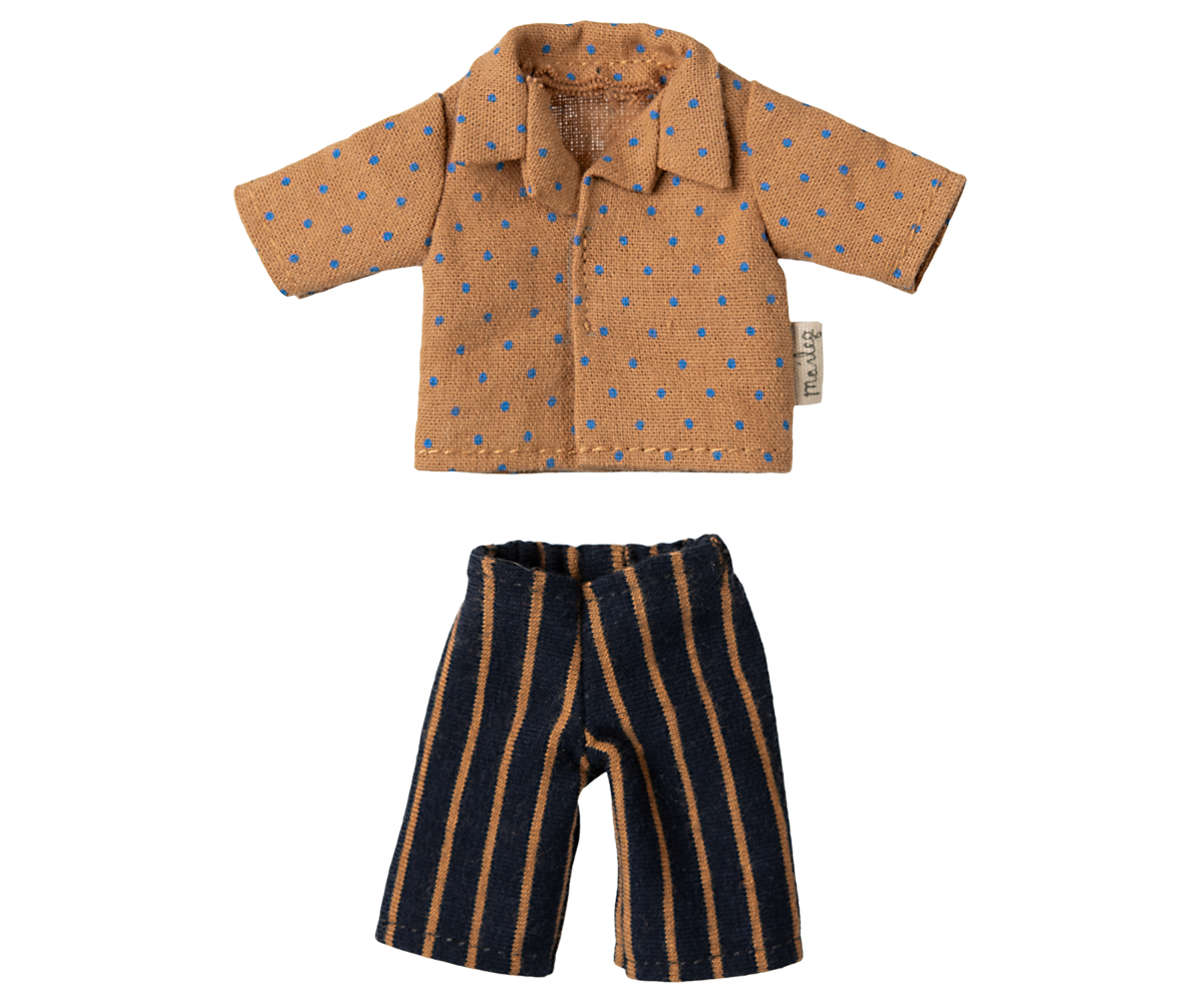 Maileg Dad Mouse Shirt and Striped Pants