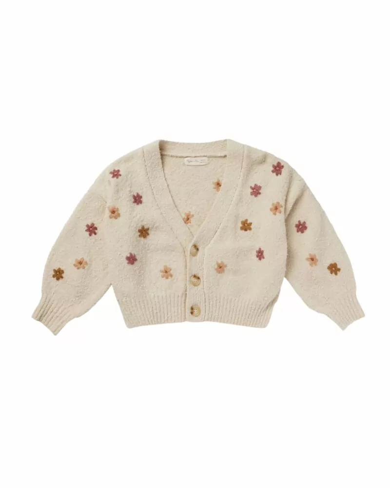 Rylee & Cru Boxy Crop Cardigan In Fall Flowers – Blossom